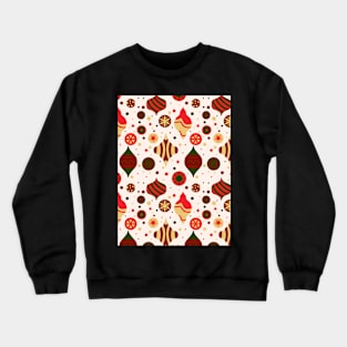 Scattered Ornaments - Gilded Traditions - Minimalist Colorful Holidays Crewneck Sweatshirt